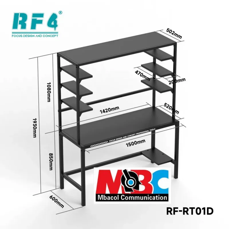 RF4 RF-RT03D Établi Maintenance LED Intégré - Table Réparation Téléphone Rangement Plateformes Réglables - Outils de Réparation - 265 000 FCFA - Mbacol Communication Sénégal