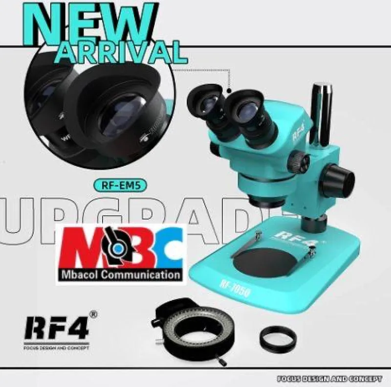 Microscope Trinoculaire RF7050TV 7-50X Zoom Continu LED - Microscopes & Caméras - 180 000 FCFA - Mbacol Communication Sénégal