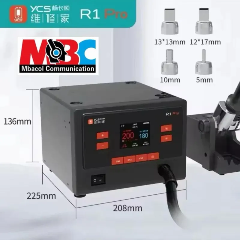 YCS-R1 Pro Station Soudage Intelligente 1000W Air Chaud BGA SMT CPU IC - Stations de Soudage - 105 000 FCFA - Mbacol Communication Sénégal