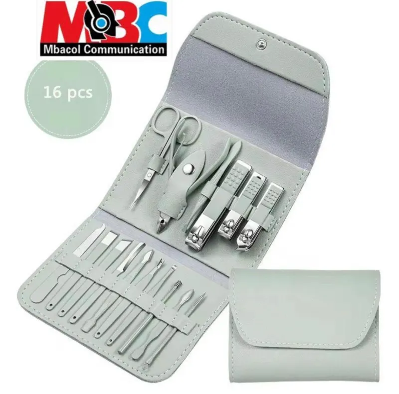 Kit Coupe-Ongles Inox Vert Étui Portable Manucure Grooming Soin Ongles - Accessoires & Consommables - 3 000 FCFA - Mbacol Communication Sénégal