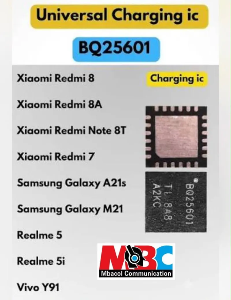 Lot 5pcs Puces IC Charge BQ25892 25895 25896 25601 25890H Chip Réparation - Pièces Détachées Téléphones - 1 800 FCFA - Mbacol Communication Sénégal