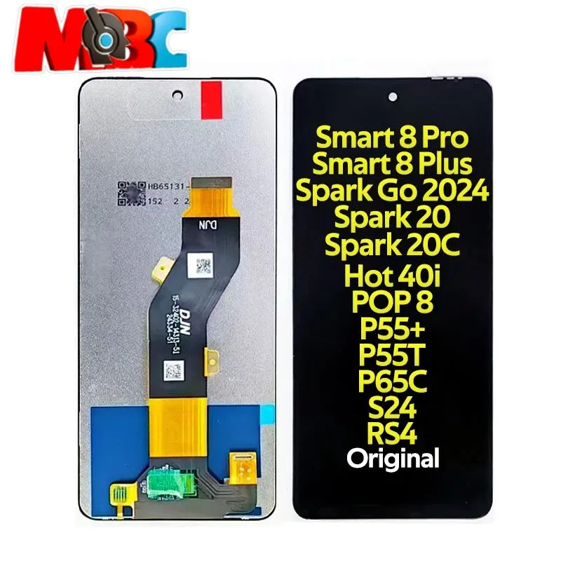 Écran LCD Original Tecno Spark 20 Hot 40i Pop 8 Infinix Smart 8 Pro S24 RS4 - Pièces Détachées Téléphones - 5 000 FCFA - Mbacol Communication Sénégal