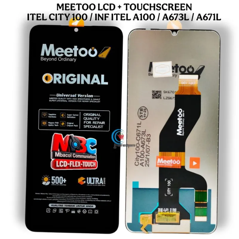 Écran Meetoo Original Itel City 100 A100 A673L A671L LCD Tactile Universal - Pièces Détachées Téléphones - 8 000 FCFA - Mbacol Communication Sénégal