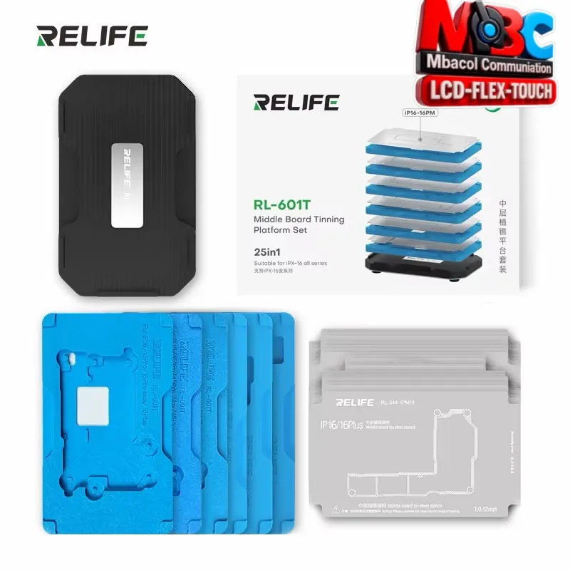 RELIFE RL-601T 31en1 Pochoirs BGA Rebillage iPhone X-17 Pro Max Stencil 3D - Outils de Réparation - 35 000 FCFA - Mbacol Communication Sénégal