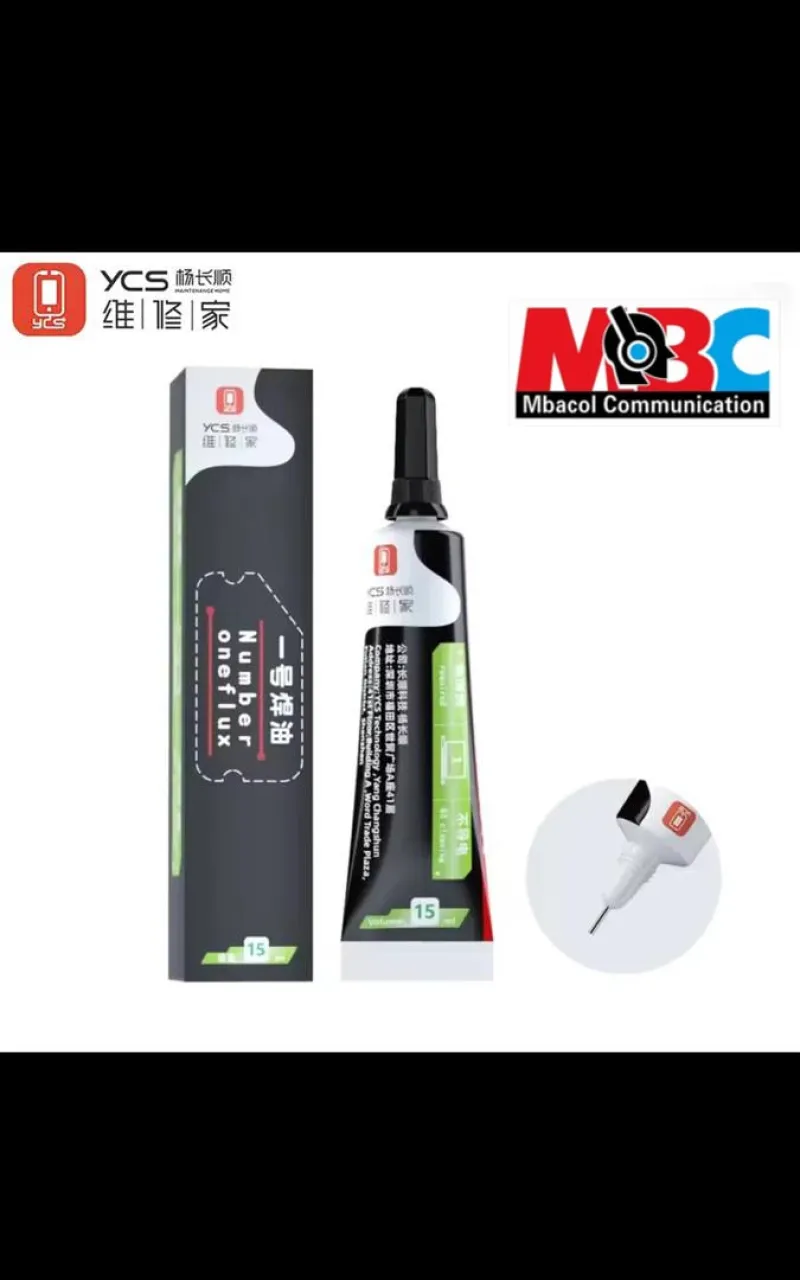 Huile de Flux YCS Number One 15ML No-Clean Sans Halogène - Accessoires & Consommables - 2 500 FCFA - Mbacol Communication Sénégal