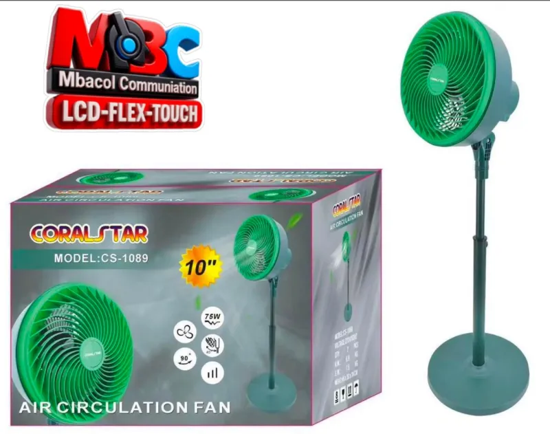 Ventilateur CORALSTAR CS-1089 10 Pouces Puissant Circulateur d'Air Maison Bureau - Électronique Grand Public - 27 000 FCFA - Mbacol Communication Sénégal