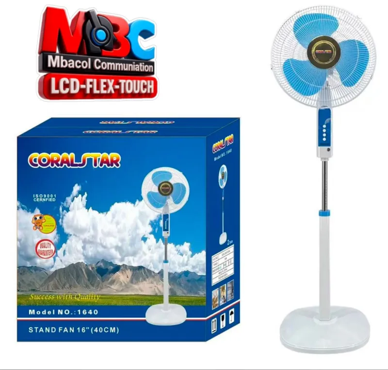 Ventilateur CORALSTAR 1640 16 Pouces 40cm Sur Pied Puissant Réglable - Électronique Grand Public - 25 000 FCFA - Mbacol Communication Sénégal