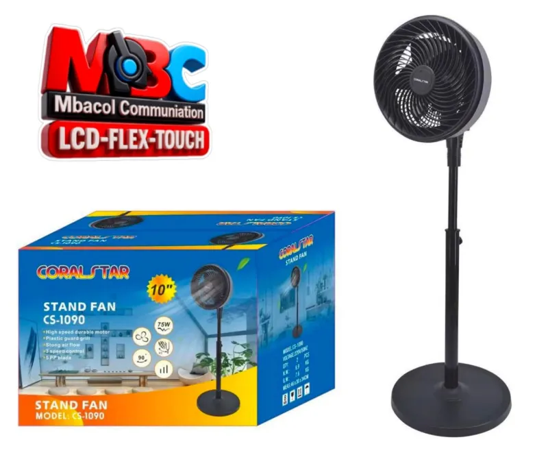 Ventilateur Sur Pied CORALSTAR CS-1090 10 Pouces Compact Maison Bureau - Électronique Grand Public - 25 000 FCFA - Mbacol Communication Sénégal