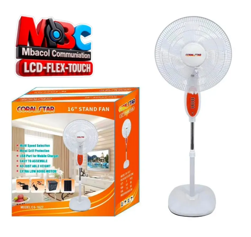 Ventilateur CORALSTAR CS-1627 16 Pouces Moteur Silencieux Sur Pied Réglable - Électronique Grand Public - 26 000 FCFA - Mbacol Communication Sénégal