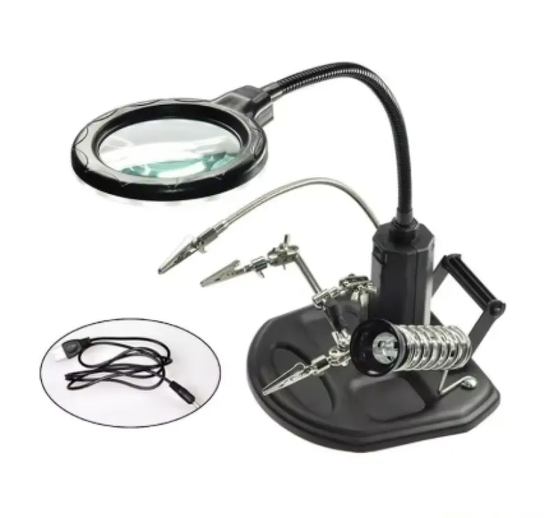 TE-802 Helping Hand Loupe LED 16 SMD Soudure PCB Précision - Vue 1