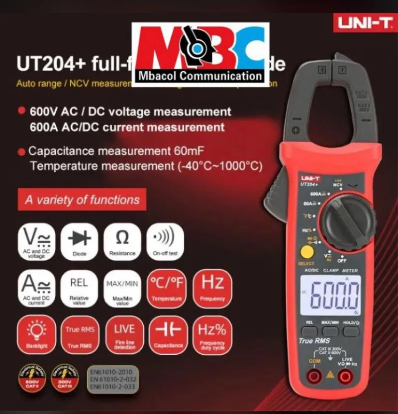 UNI-T Pince Ampèremétrique UT201 UT202 UT204 Multimètre Pro - Équipement de Test - 28 000 FCFA - Mbacol Communication Sénégal