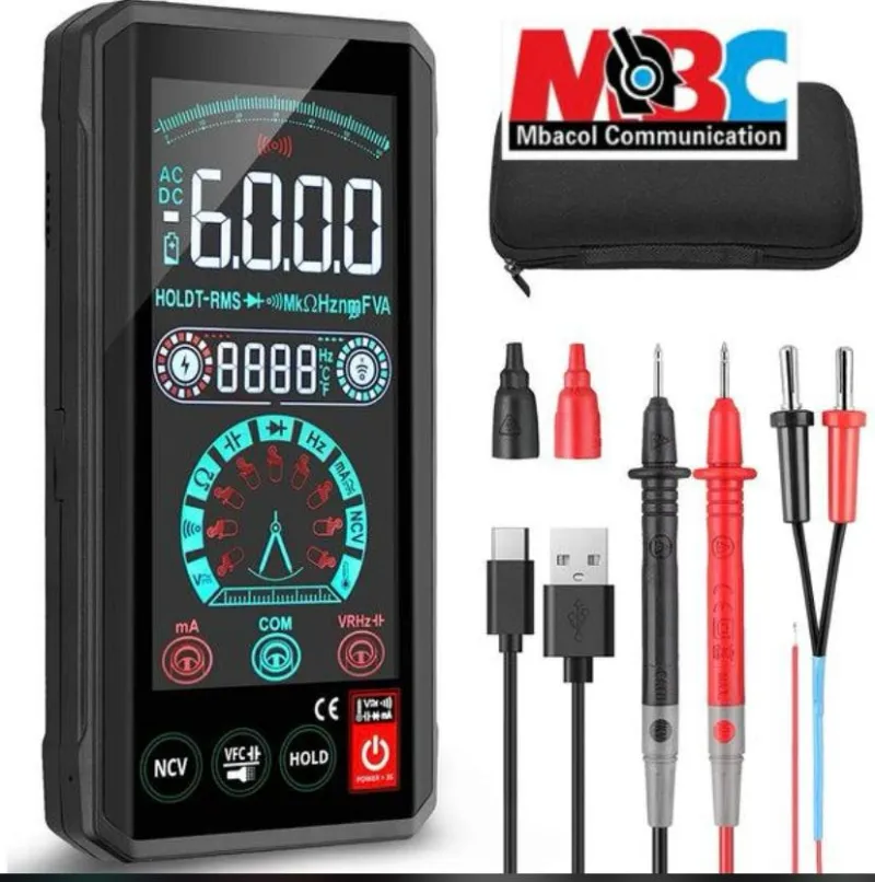 Multimètre Numérique Tactile True RMS NCV HOLD USB-C Pro Dakar - Équipement de Test - 16 000 FCFA - Mbacol Communication Sénégal