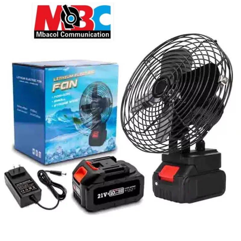 Ventilateur Portable 6 Pouces Rechargeable Batterie Lithium 18V 20V Noir - Électronique Grand Public - 18 000 FCFA - Mbacol Communication Sénégal