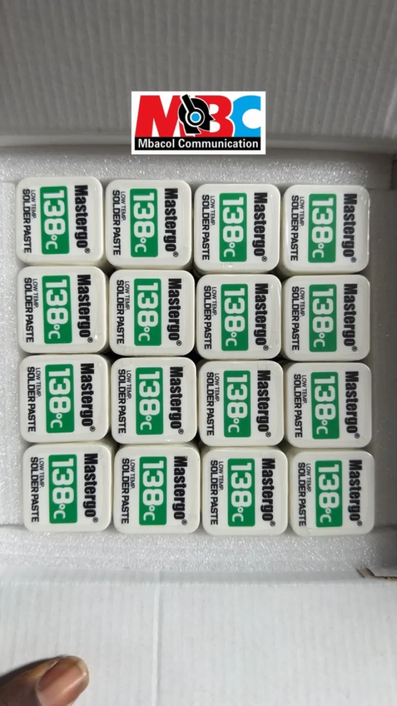 Mastergo Pâte à Souder 138°C Très Basse Temp SMD BGA Pro - Accessoires & Consommables - 3 500 FCFA - Mbacol Communication Sénégal