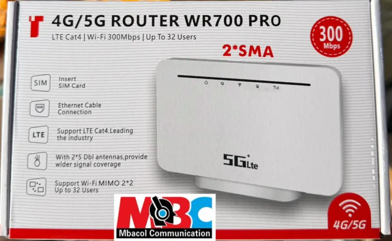 Routeur 4G WiFi 300Mbps avec SIM et Antenne Externe pour Maison Bureau - Électronique Grand Public - 17 000 FCFA - Mbacol Communication Sénégal