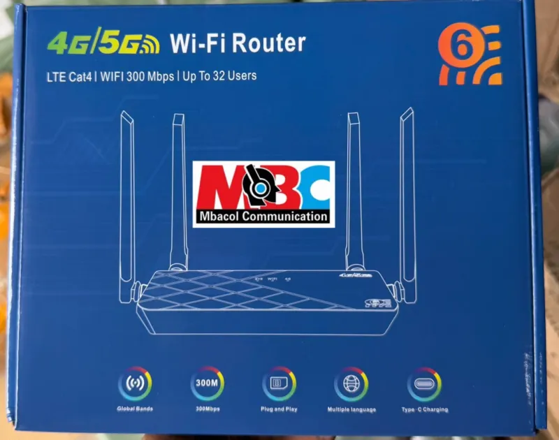 Routeur 4G WiFi 300 Mbps avec SIM jusqu’à 32 Utilisateurs - Électronique Grand Public - 15 000 FCFA - Mbacol Communication Sénégal