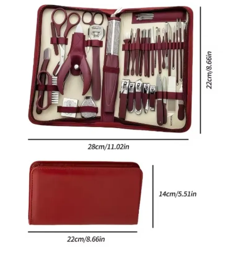 Set Manucure Pédicure Professionnel 42 Pièces en Acier Inoxydable - Vue 1