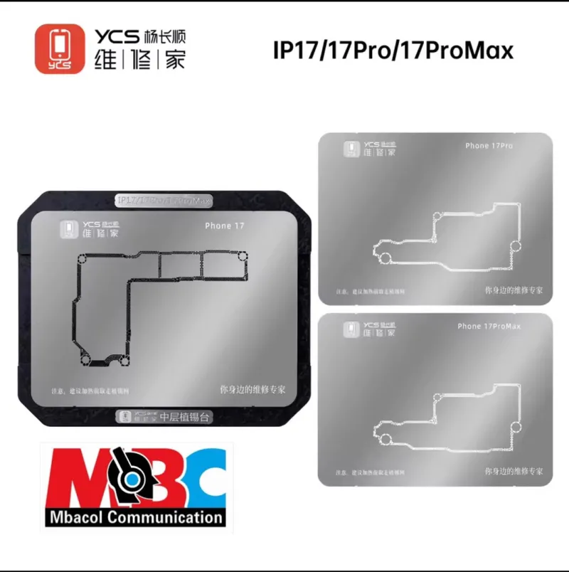 YCS A19 Pro Kit Pochoirs BGA iPhone 17 Pro Max Air NFC Chip - Outils de Réparation - 9 000 FCFA - Mbacol Communication Sénégal